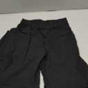 iChosy Women's Stretchy Straight Leg Dress Work Pants Business Office Casual Slacks with Pockets (Black)