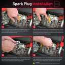 BDFHYK 4548 Iridium Spark Plugs Compatible with Yamaha Compatible with Triumph for Kawasaki for KTM for Suzuki Universal Motorcycle Spark Plugs Replacement CR9EK Set of 4