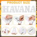 Aurelema 6 Pcs Havana Party Decorations Light up Sign Havana LED Marquee for Hot Night Party Supplies Battery Powered Tropical Alphabet Letter Summer LED Lights for Night Birthday, 6.3 inches