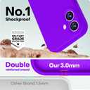 LOVE 3000 Designed for iPhone 17 Case, Premium Silicone [Compatible with Magsafe][Soft Anti-Scratch Microfiber Lining] Shockproof Protective Phone Case for Men Women 6.3", Neon Purple