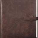 Artmag Photo Album 8x10 100 Photos, Thick Leather Cover Picture Album with 20 PCS Kraft Writing Paper Holds 100 Horizontal Photos for Family Wedding Anniversary (Brown)