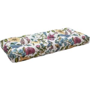Outdoor Bench Cushion 45 x18 inch with Non-Slip Grips,Water Resistant Porch Swing Cushion,Bench Pillow Pads,Floral Tufted Cushions for Patio Garden Furniture,45" Seat Cushions(Butterfly Flower)