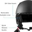 Westt Open Face Motorcycle Helmet, 3/4 Motorcycle Helmet DOT Approved, Lightweight Moped Helmet with Built-in Sun Visor, Quick Release Strap, Removable Washable Liner, Scooter Helmet for Adults  S (21.65-22.05 in)