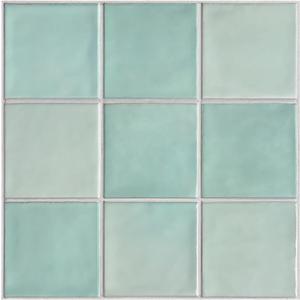 Commomy 10 Pcs Matte 3D Peel and Stick Tile 11.8"x11.8" Ultralight PVC Square Peel and Stick Backsplash for Kitchen Stick on Tile for Bathroom,Living Room,Bedroom (Light Teal Green)