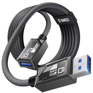 USB Extension Cable, USB 3.0 Extension Cable Type A Male to Female USB Extender Cord [5Gbps High-Speed Data Transfer] for Webcam/Camera/Phone/Hub/Mouse/Keyboard/Printer/Hard Drive-6.6FT