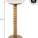 JONATHAN Y Monroe 24.25" Round Spindle Pedestal Drink Table, Natural