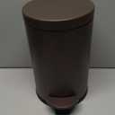 Cesun 1.2 Gallons Small Brown Trash Can, Bathroom Garbage Can with Lid and Foot Pedal, Mini Round Wastebasket for Bathroom, Bedroom, Office, 4.5 Liters / 1.2 Gallons, Brown