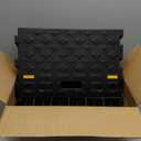 4" high 2-Piece Portable Automotive Curb Ramp, Heavy-Duty Plastic Threshold Ramp Track Interlocking Step Ramp Structure 6600 Lbs Load Capacity for Cars, Wheelchairs, Bikes, Motorcycles