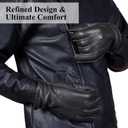 Deerskin Leather Gloves for Men and Women  Warm Winter Gloves with Soft Fleece Lining, Perfect Outdoor (Small)