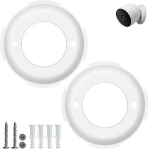 2 Pack Wall Mounting Plate Replacement for Google Nest Cam Battery (Outdoor or Indoor), Replacement Part for Locking Collar/Wall Anchors Compatible with Nest Camera