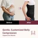 Cmipeob 3 In 1 Postpartum Belly Band Abdominal Binder Post Surgery C Section Belly Binder Post Partum Hysterectomy Belly Support Wraps Postpartum Waist Trainer Essentials After Birth Black, XX-Large