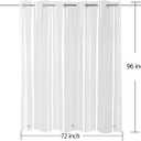 YISURE No Hook Needed Extra Long 72x96 Shower Curtain Liner, Clear PEVA Plastic Waterproof Bathroom Curtain Transparent Shower Liner