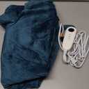 Weighted Heating Pad for Back Pain Relief,Holiday Gifts for Women Men Parents Wife,Heating Pad for Neck and Shoulders and Back,Machine Washable (Tibetan Blue)