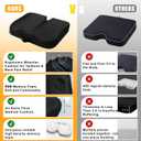 Stadium Seat Cushion, Extra Thick 50D High-Density Bleacher Cushion with Carry Handle, Non-Slip Water-Resistant Stadium Cushions for Bleachers & Outdoor Events(2-Pack)
