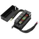 Pre-Wired Fuse Relay Box, 6 Slots 12V 40A Relays with 4-Pin, 11-Way ATC/ATO Blade Fuse Holder Block Kit for Automotive Car Truck Marine Boat Jeep RV (6 Relays + 11 Fuses Included)