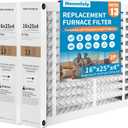 2 Pack 16x25x4 Pleated Furnace Filter - Replacement for Honeywell FC100A1029, Foldable Design, Actual Size 15.94 x 24.86 x 4.38 Inches