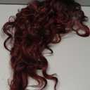 Burgundy Ombre 26 Inch HD Lace Front Wigs for White Women Black Women - Pre Plucked Body Wave Synthetic Wig with Tiny Knots 136 Pre Layered Natural Hairline Glueless Wigs Wear and Go