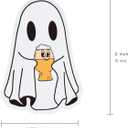 2 x WRAPAHOLIC Halloween Ghost Stickers Roll - Adorable Ghost Beer Design, 2 x 1.37 Inch, 500 Total Labels, Perfect for Gift Wrap & Shipping, Halloween, Kids Treat Bags, Outdoor Use