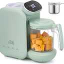 Baby Food Maker, 5 in 1 Baby Food Processor with Steaming Basket, Auto Cooking & Grinding, Touch Screen Control, Baby Steamer and Blender, Baby Food Puree Maker Warmer Mills Machine (Green)