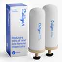 Culligan MaxClear 7 Gravity Water Filter Replacement Compatible with ProOne & Berkey Water Filter Systems, Ceramic & Carbon Filter NSF/ANSI Certified, Reduce Total PFAS, Microplastics & Lead, 2-Pack