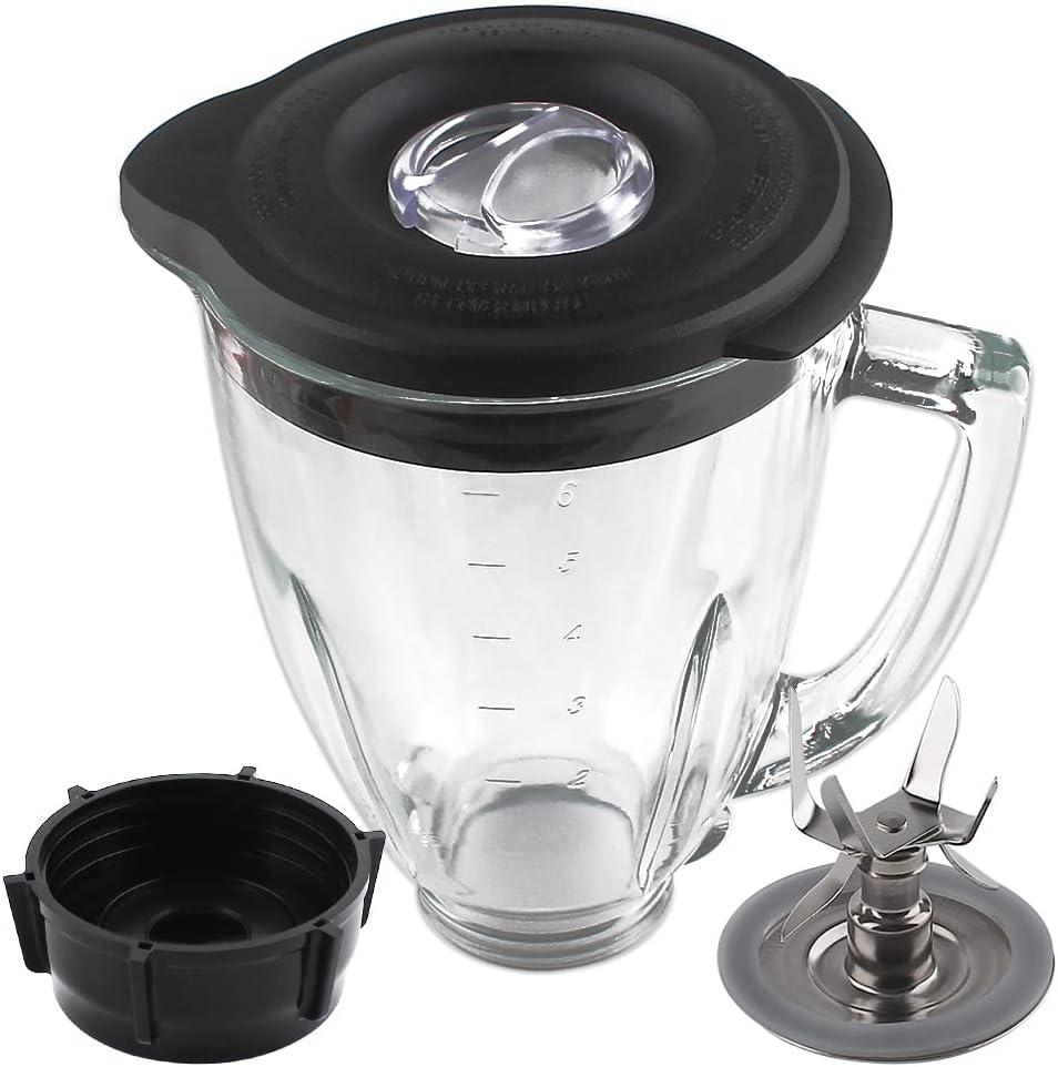 Replacement parts 6-Cup Glass Jar With Blade, Compatible with Oster Blenders