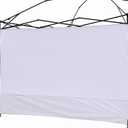 Canopy Sunwall Sidewall Gazebos Tent Waterproof for 10x10ft Pop up Canopy Straight Leg Gazebos Outdoor Instant Canopies 1 Pcs White Canopy Sidewall Only