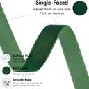 MEEDEE Hunter Green Velvet Ribbon 5/8 Inch Single Face Nylon Velvet Ribbon 25 Yards Velvet Green Ribbons for Christmas Tree, Ornaments, Gift Wrappig, Rustic Wreath, Invitations, Bouquet, Sewing Crafts