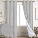 Linen Cappuccino Curtains 48"x22" 2 Pieces