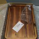 HOLANA Acacia Wood Sofa Armrest Tray - 13.75 x 9.5in Double Hinge Sofa Arm Tray Table Clip - Couch Arm Table - Wooden Side Tables for Eating and Drink (Acacia, 13.75" D x 9.5" W x 2" H)