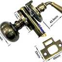 QCAA Solid Brass Storm Door Latch, Matte Black, Made in Taiwan, 1 Pack