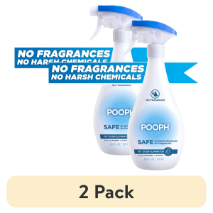 (2 pack) Pooph Pet Odor Eliminator Spray, 20 oz, Fragrance Free, No Harsh Chemicals