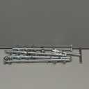 MightyPhine Steel Screw Ground Anchors - Set of 4, 12 Inch, Silver, Metal - Tent Stakes, Trampoline Anchor Kit, Swing Set Anchors, High Wind Resistance