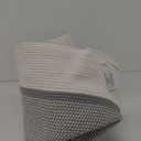 MINTWOOD Design Extra Large 22 x 14in Decorative Woven Cotton Rope Blanket Storage Basket Bin for Living Room and Laundry Hamper for Pillows, Pool Towels, Dog Toys, Shoes, Light Grey Mix
