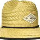Billabong Women's Tipton Straw Lifeguard Hat, Structured Construction with Printed Fabric Lining Under Brim (Beige)