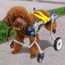 Four-Wheeled Adjustable Dog Wheelchair, Lightweight Mobility Bicycle Trailer for Disabled Pets, Easy to Assemble, Supports Walking and Exercise (XSLW)