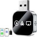 Wireless Carplay Mirror Link Adapter, 2026 Upgrade 3 in 1 Compatible with Airplay/Android Auto/Carplay for Cars with Built-in Wired Carplay Plug, USB Adapter for iPhone Apple Android(for iPhone)