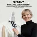 Adjustable Female Pinnable Mannequin Torso with Tripod Base for Display (White)