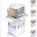 double insulated courier box with aluminum foil plastic foam lining, 4pcs 7x6x10 inch for shipping perishable items, recommended to use dry ice (not included),small shipping box Mailer,white