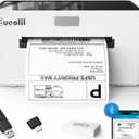 46 in Bluetooth Shipping Thermal Label Printer,Portable Label Makers for Small Business,Compatible with AndroidiPhoneWindowsMac,Widely Used for HomeSmall Businesses and Office (White)