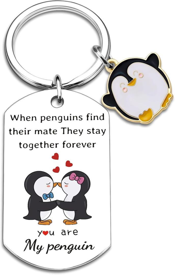 Ibiwe Penguin Keychian Gifts for Boyfriend Couple Gift for Girlfriend Anniversary for Women Gifts for Her Anniversary for Men Romantic Gift for Her