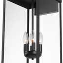 Outdoor Wall Sconce Light, 28 Inch Tall Transitional Exterior Wall Bracket Lighting with Clear Glass, Modern Anti-Rust Outside Black Carriage Lantern Lamp for Front Porch Corridor Doorway Patio (Huge)