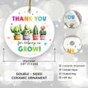 5 x Thank You Teacher Ornament 2026 - Preschool Daycare Kindergarten Teacher Appreciation Gifts, Unique Xmas Gifts for Mom Dad Grandma, Cute Pre-K Teachers Gift