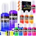 Neon Pigment Paste, 12 Colors Pigment Paste for Epoxy Resin, Opaque Resin Dye, Vibrant Color Easily Mix for Making Jewelry, Bath Bombs, Soap, Candles, Nail Art, Christmas Coasters Adult Hobby