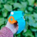 3 in 1 Dog Poop Bags Holder with Built-in LED Flashlight for Leash and Metal Clip for Hanging Used Bags Bi-Color Dog Poop Dispenser with Wristler(2 Holder 30 Bags, Blue&Black)