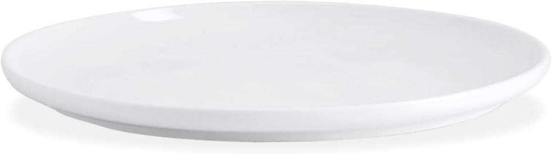 Kanwone Porcelain Dinner Plate - 10 Inch, White, Microwave and Dishwasher Safe Plate