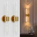 Battery Operated Wall Sconce with Remote Control 10000mAh Rechargeable Wireless Wall Sconces Set of Two No Hardwired Dimmable Timer 3 Color Temperature Wall Lamp for Living Room Bedroom Gold 21.5 Inch