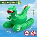 Inflatable Dinosaur Swimming Pool Float for Kids with Sprinkler for Yards, 2-in-1 Summer Water Toys 72" Large Pool Raft Outdoor Party Toys for Adults Kids