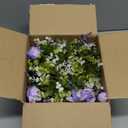 4 Pcs Purple Rose Candle Rings - Artificial Floral Wreaths with Eucalyptus Leaves Greenery Flower Wreaths for Pillar Farmhouse Wedding Centerpiece Party Home Decor