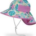 Sunday Afternoons Kids’ Play Hat, Toddler Sun Hat with Neck Flap, UPF 50+ Protection, Outdoor Hats for Girls, Boys, Summer Beach Hat, Pink Tropical, Large