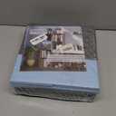 PRANDOM Large Foldable Cube Storage Bins 11x11 inch [4-Pack] Fabric Linen Storage Baskets Cubes Drawer with Cotton Handles Organizer for Shelves Nursery Closet Bedroom Blue